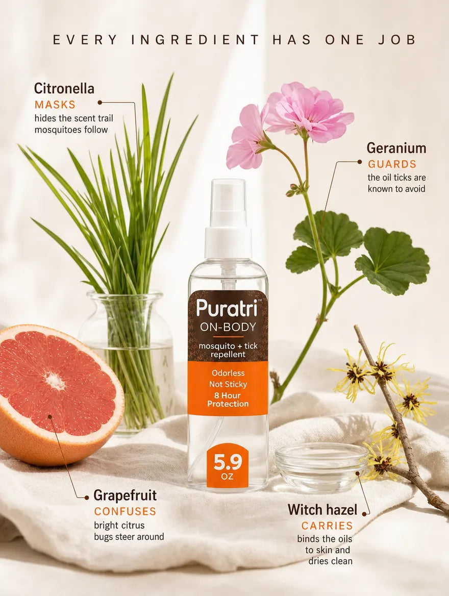 Puratri On-Body Tick & Mosquito Repellent Spray