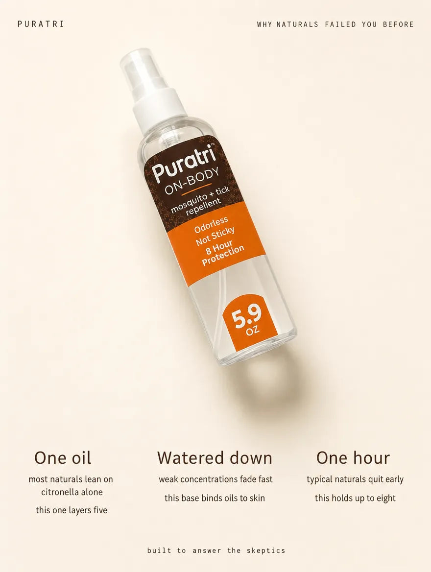 Puratri On-Body Tick & Mosquito Repellent Spray